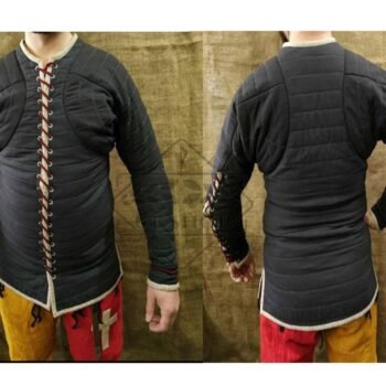 Black Cotton Gambeson Full Sleeves | Gambeson Armor | Padded Armor, Thanks giving gift