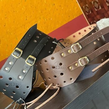 Leather Corset Belt for chausses Armor. Medieval leg armor attachment with leather straps, Thanks giving gift