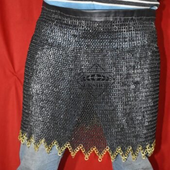 Chainmail Skirt, Zig Zag Flat Ring with Soild rings