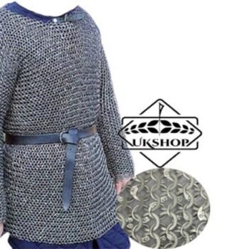 9mm Aluminum Chainmail shirt, Full sleeves Round riveted with Solid rings Chainmail shirt, Thanks giving gift
