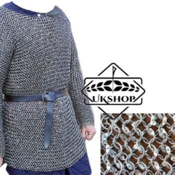 9MM Chainmail shirt, 9MM Round Riveted Chainmail Full Sleeves Shirt, Thanks giving gift