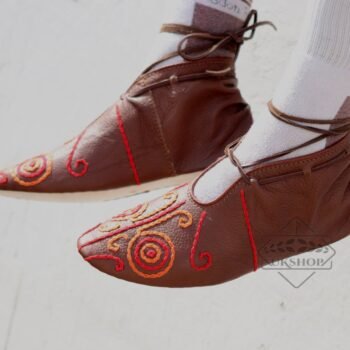 Viking Turn shoes, Slavic Opele with Embroidery, Thanks giving gift
