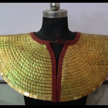 Scale Armor Collar, Brass Scale Collar for Neck Portection Handmade Gifts
