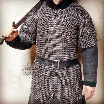 Chainmail Shirt, 8mm Flat Riveted With Flat Washer Chainmail Short Sleeves Shirt Handmade Gifts