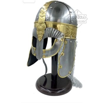 Viking Helmet with Chain mail Viking Warrior 18 Gauge Steel Helmet, Thanks giving gift