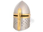 Medieval Sugarloaf Helmet, Knight Armor Crusader Helmet with Free wooden Stand | Thanks giving gift