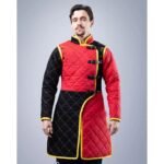 Medieval Long Gambeson - Black & Red