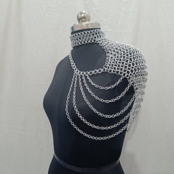 Chainmail Shoulder, Aluminum Butted Ring For Cosplay Dress